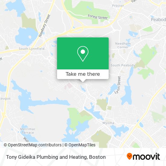 Mapa de Tony Gideika Plumbing and Heating