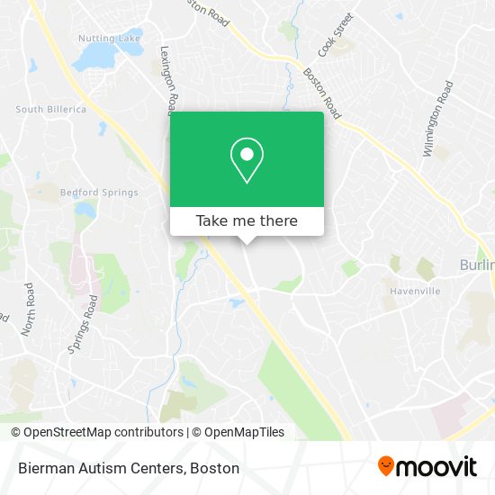 Bierman Autism Centers map