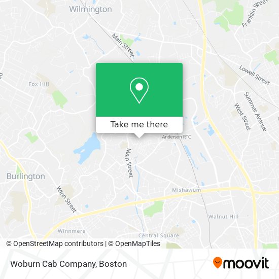 Woburn Cab Company map