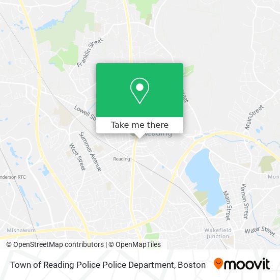 Town of Reading Police Police Department map