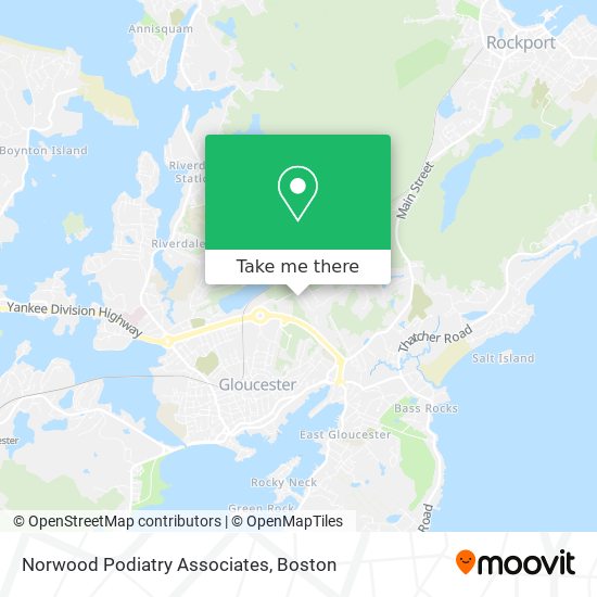 Norwood Podiatry Associates map