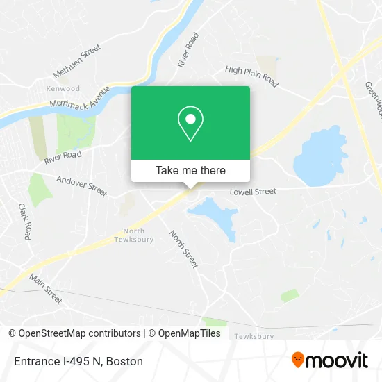 Entrance I-495 N map