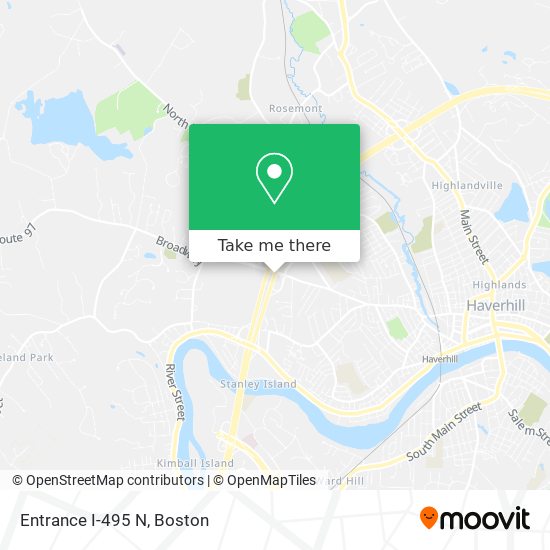 Mapa de Entrance I-495 N