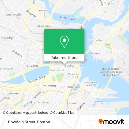Mapa de 1 Bowdoin Street