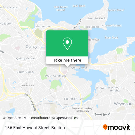 Mapa de 136 East Howard Street