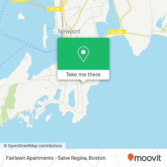 Fairlawn Apartments - Salve Regina map