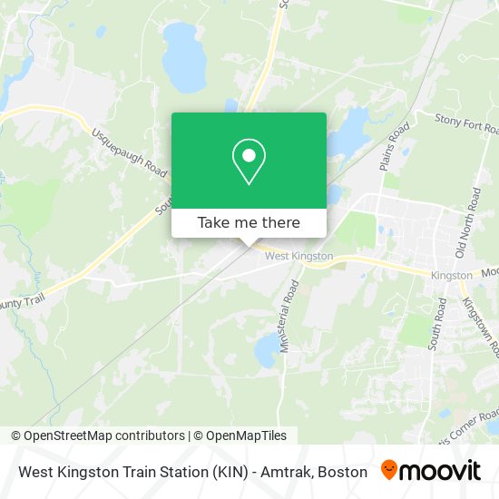 West Kingston Train Station (KIN) - Amtrak map