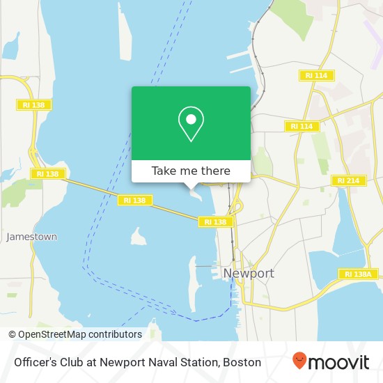 Mapa de Officer's Club at Newport Naval Station