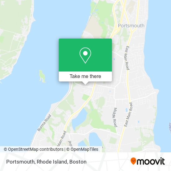 Portsmouth, Rhode Island map
