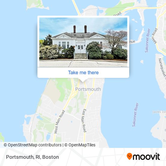 Mapa de Portsmouth, RI