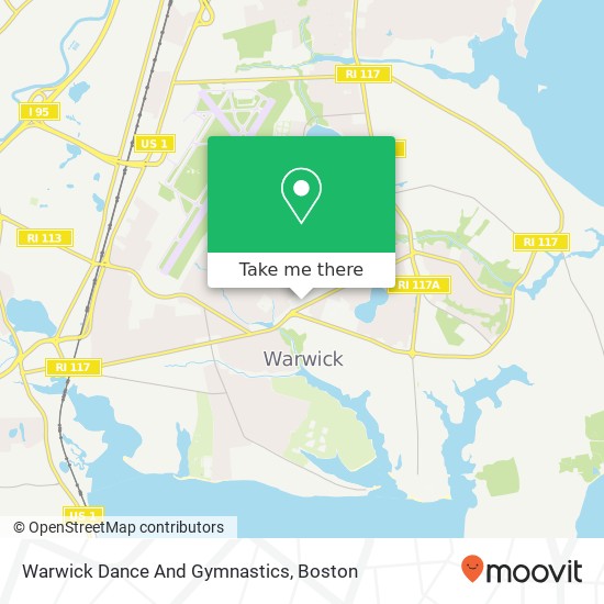 Mapa de Warwick Dance And Gymnastics