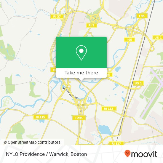 NYLO Providence / Warwick map