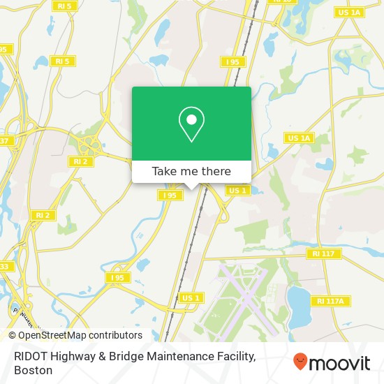 RIDOT Highway & Bridge Maintenance Facility map