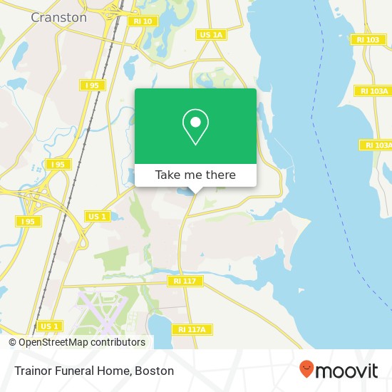 Trainor Funeral Home map