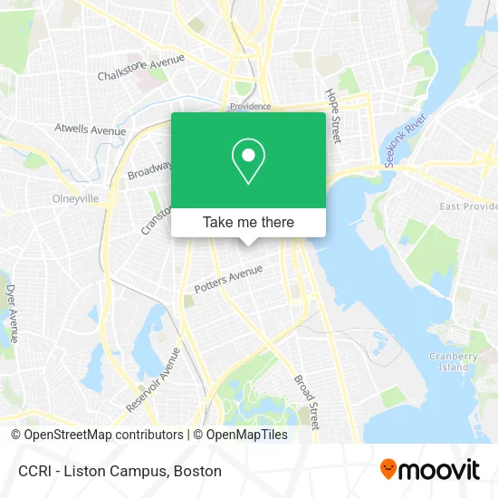 Mapa de CCRI - Liston Campus
