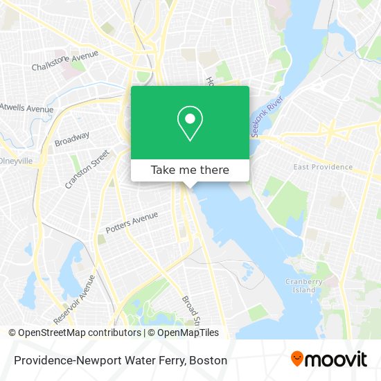Mapa de Providence-Newport Water Ferry