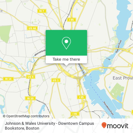 Johnson & Wales University - Downtown Campus Bookstore map