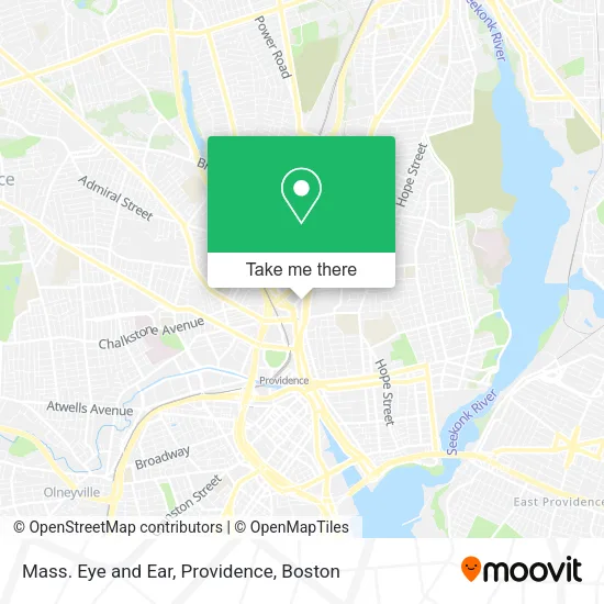 Mass. Eye and Ear, Providence map