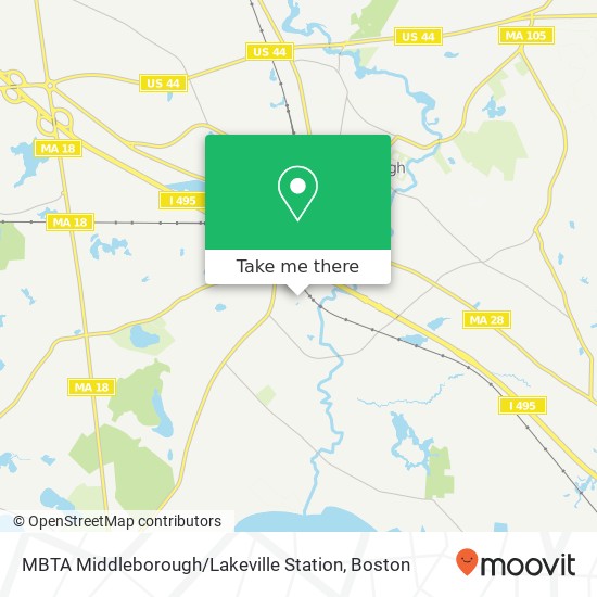 MBTA Middleborough / Lakeville Station map