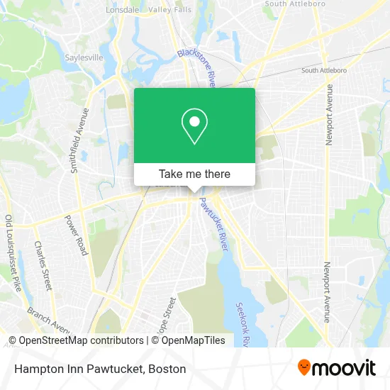Hampton Inn Pawtucket map