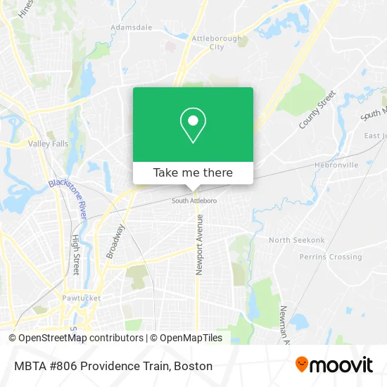 MBTA #806 Providence Train map