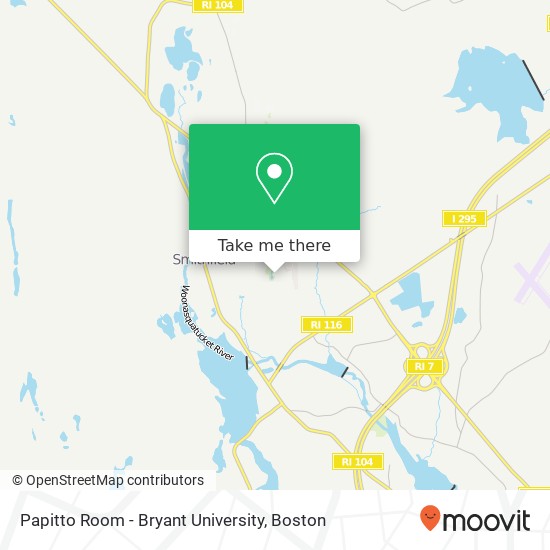 Mapa de Papitto Room - Bryant University