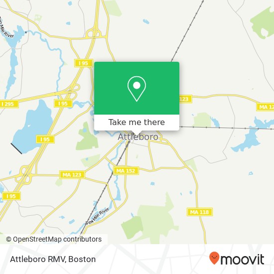 Attleboro RMV map
