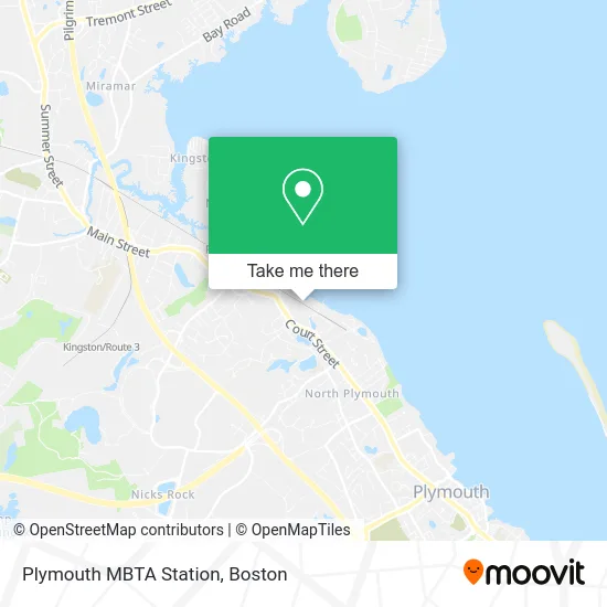 Plymouth MBTA Station map