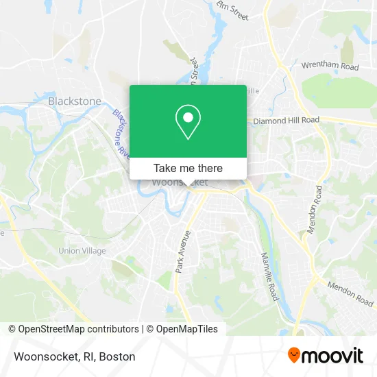 Woonsocket, RI map