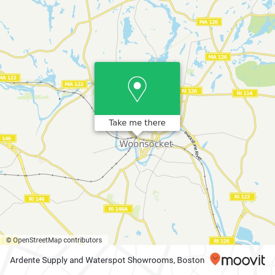 Mapa de Ardente Supply and Waterspot Showrooms
