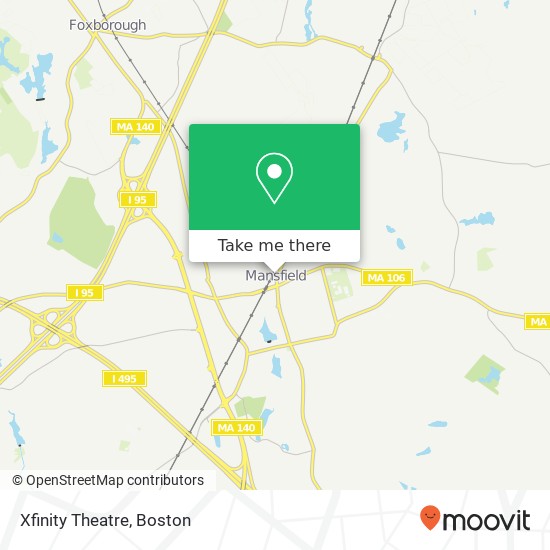 Xfinity Theatre map