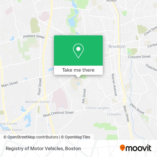 Registry of Motor Vehicles map