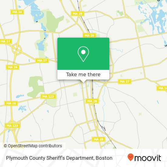 Plymouth County Sheriff's Department map