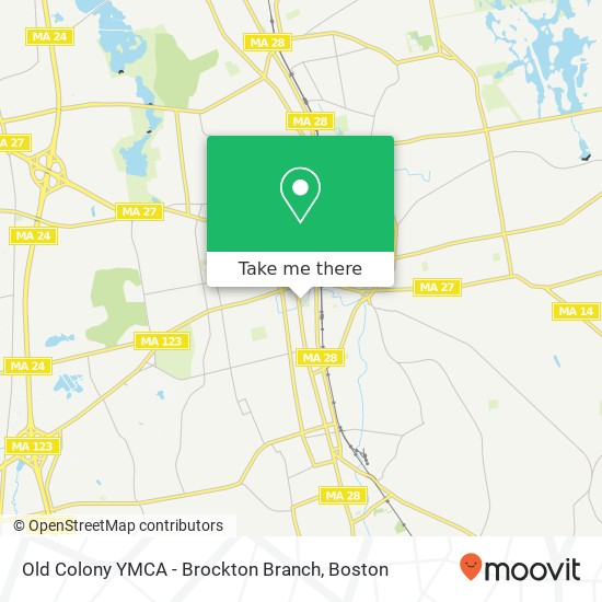 Old Colony YMCA - Brockton Branch map