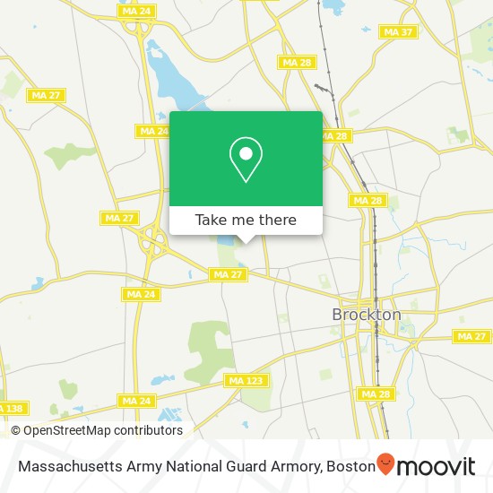 Massachusetts Army National Guard Armory map