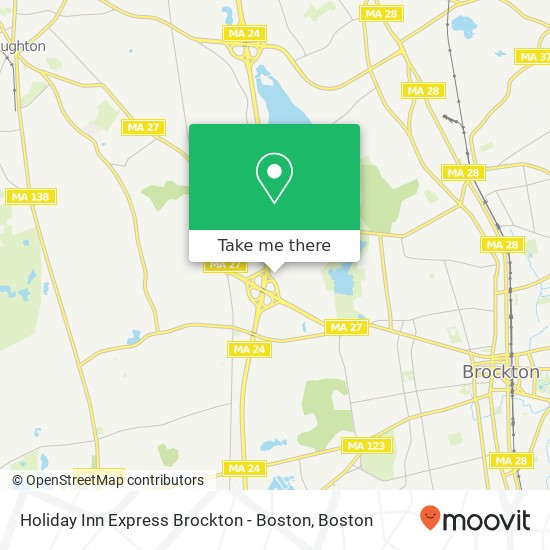 Holiday Inn Express Brockton - Boston map