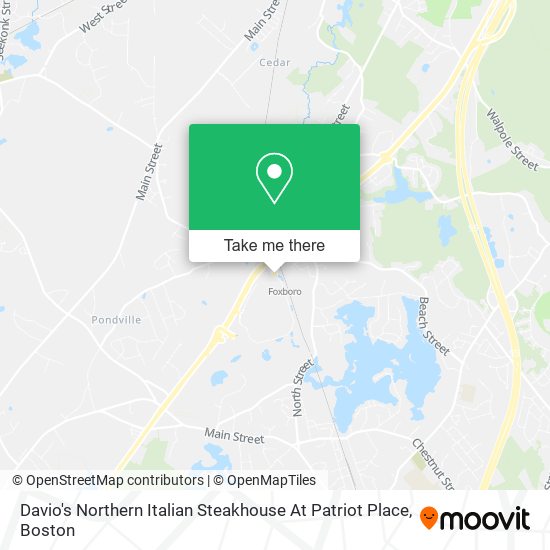 Davio's Northern Italian Steakhouse At Patriot Place map