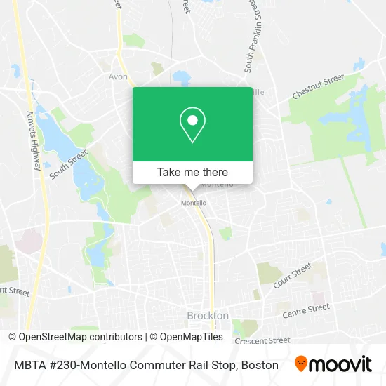 Mapa de MBTA #230-Montello Commuter Rail Stop