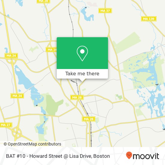 Mapa de BAT #10 - Howard Street @ Lisa Drive
