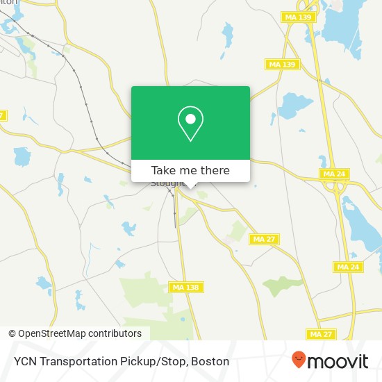 YCN Transportation Pickup/Stop map