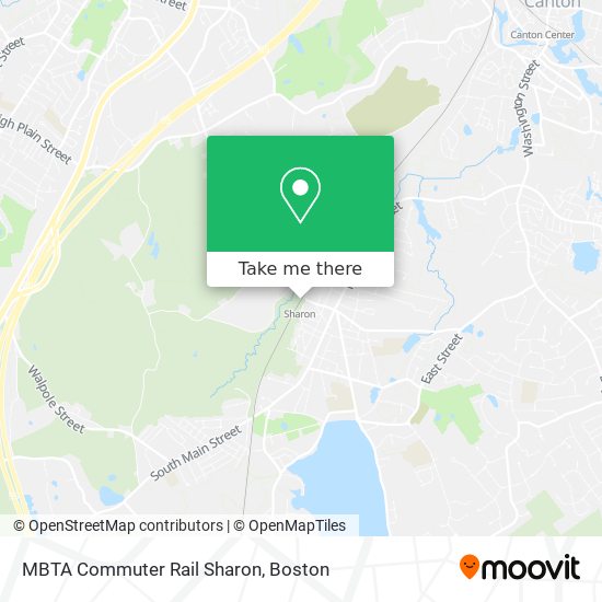 Mapa de MBTA Commuter Rail Sharon