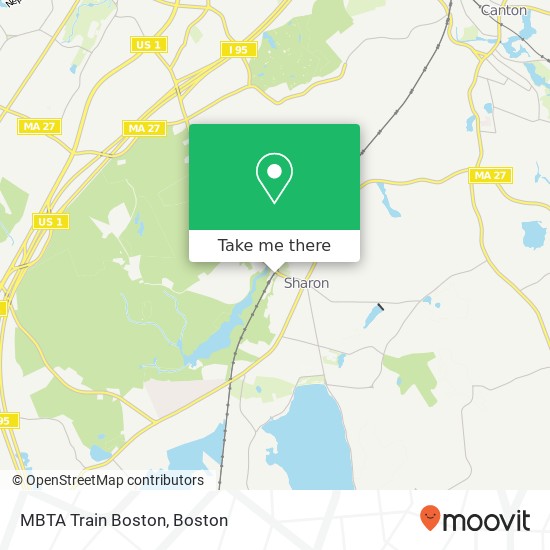 Mapa de MBTA Train Boston