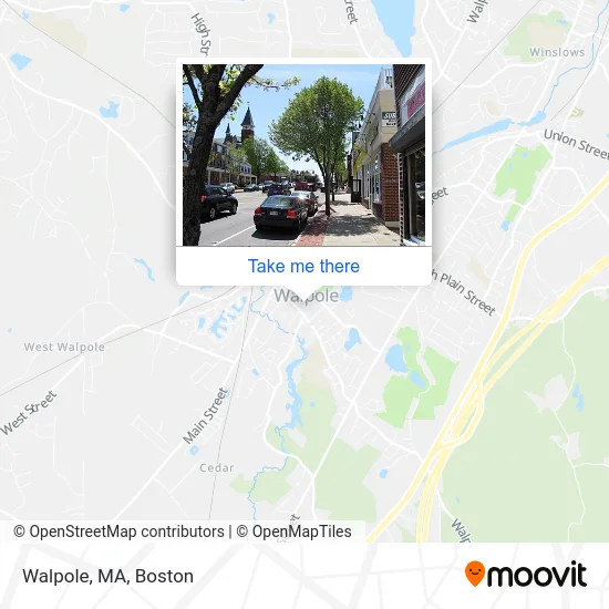 Walpole, MA map