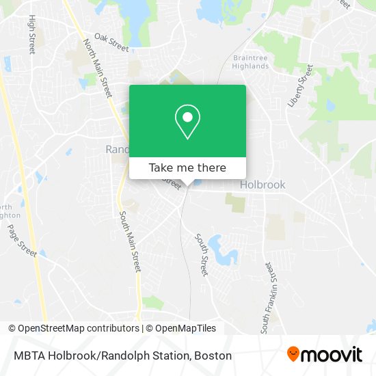 Mapa de MBTA Holbrook/Randolph Station