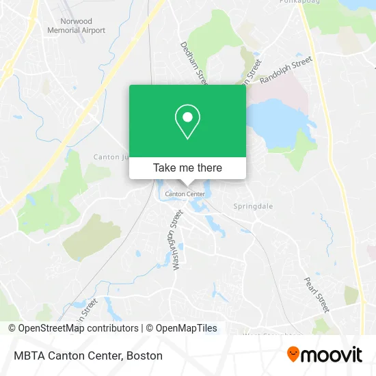 MBTA Canton Center map