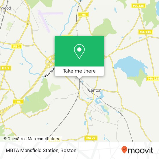 Mapa de MBTA Mansfield Station