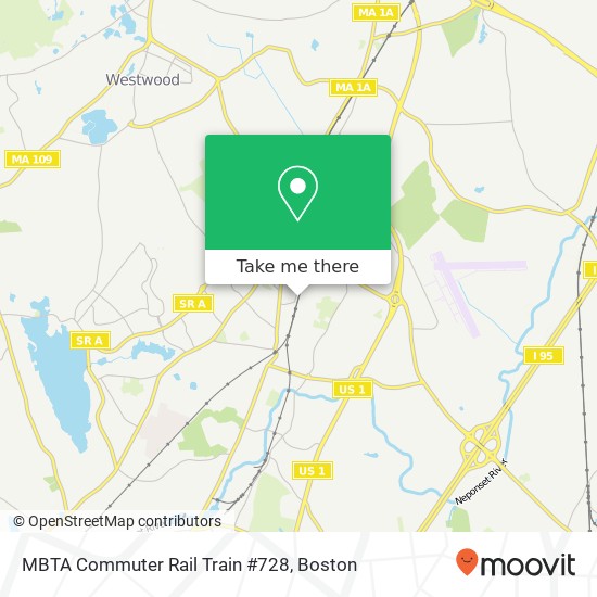 MBTA Commuter Rail Train #728 map