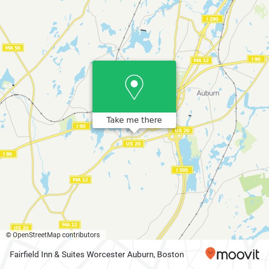 Mapa de Fairfield Inn & Suites Worcester Auburn