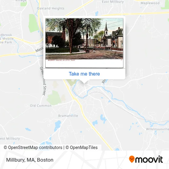 Millbury, MA map
