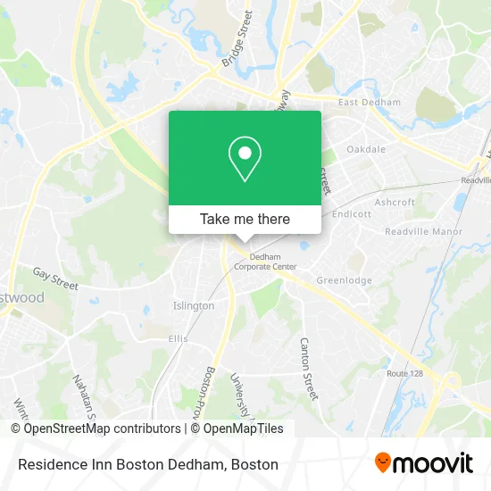 Residence Inn Boston Dedham map